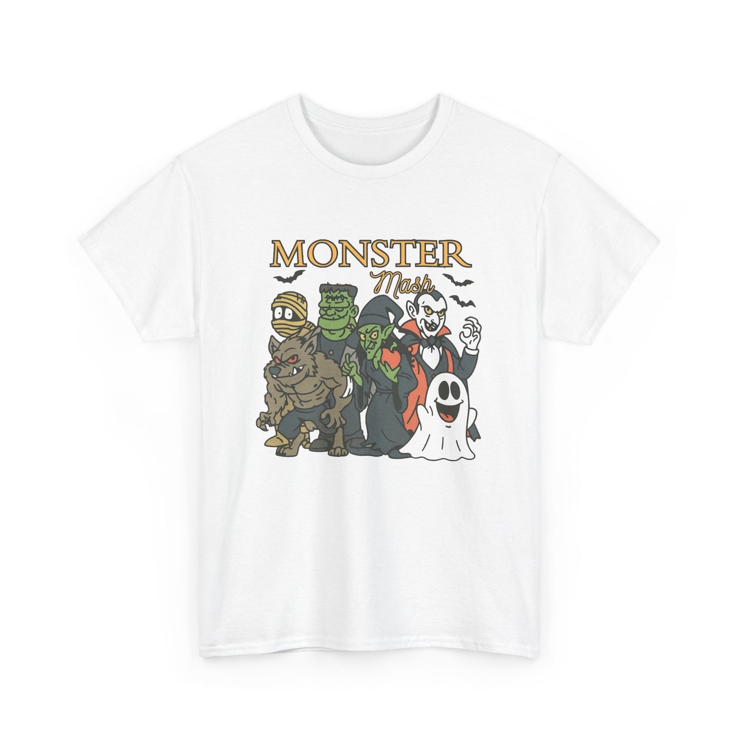 Monster Mash Halloween Graphic T Shirt NEW Unisex Heavy Cotton Tee