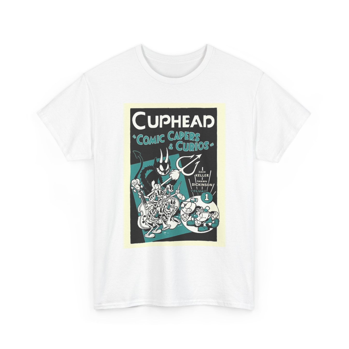 Cuphead Graphic T Shirt Vintage Comic Unisex Heavy Cotton Tee