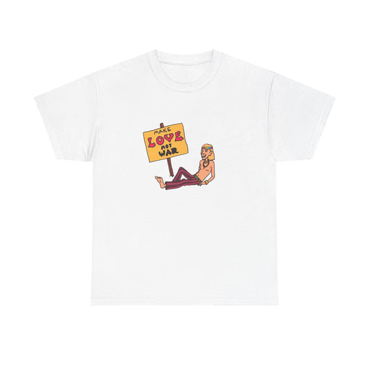 Make Love Not War Graphic T-Shirt Men's Women's Heavy Cotton Tee NEW GIFT
