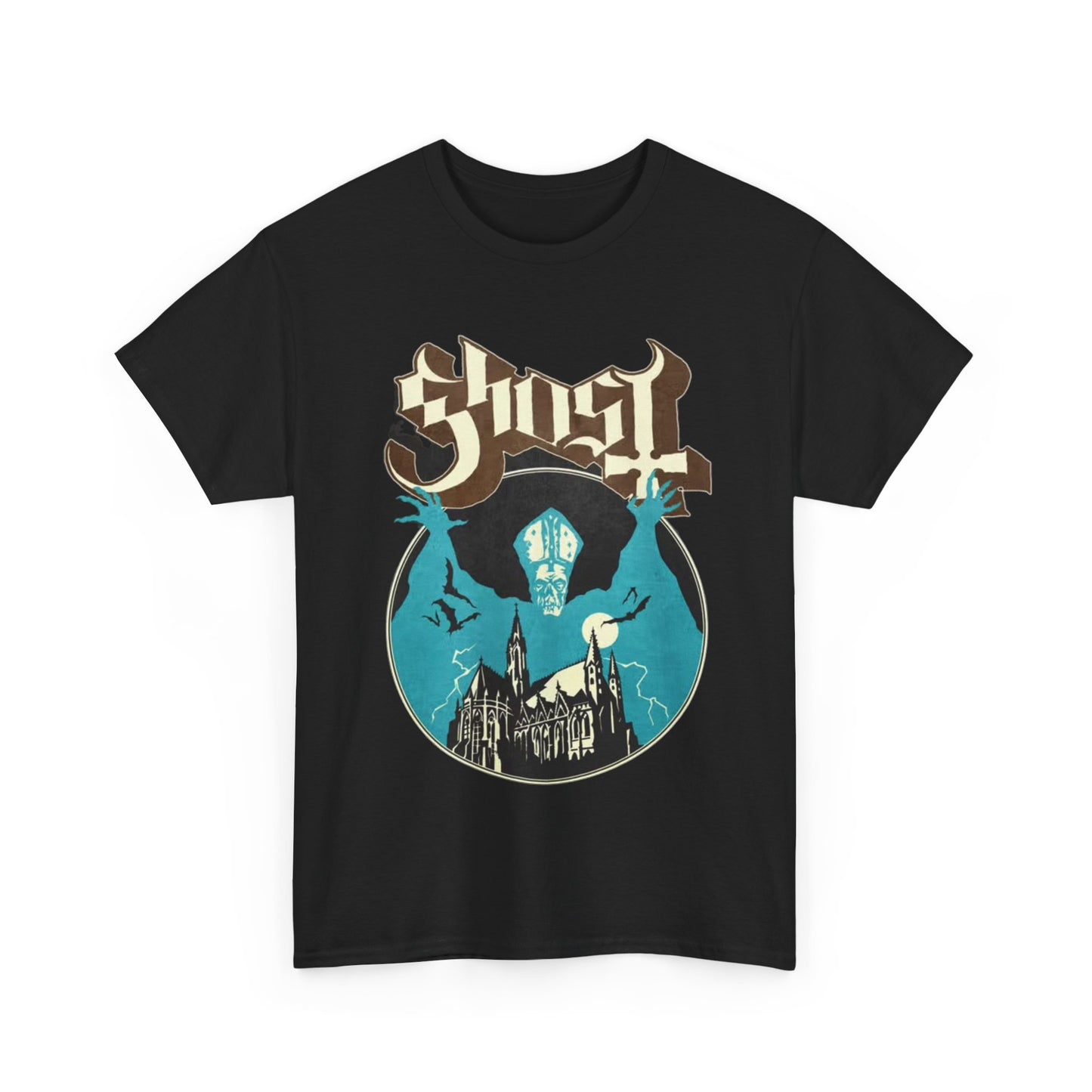 Ghost Shirt-Vintage rock here comes papa retro graphic Heavy Cotton Tee vintage