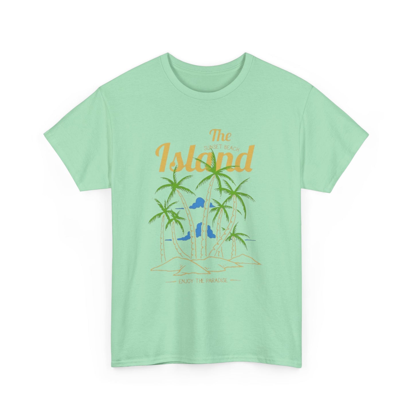 Sunset Beach Graphic T Shirt NEW Unisex Heavy Cotton Tee