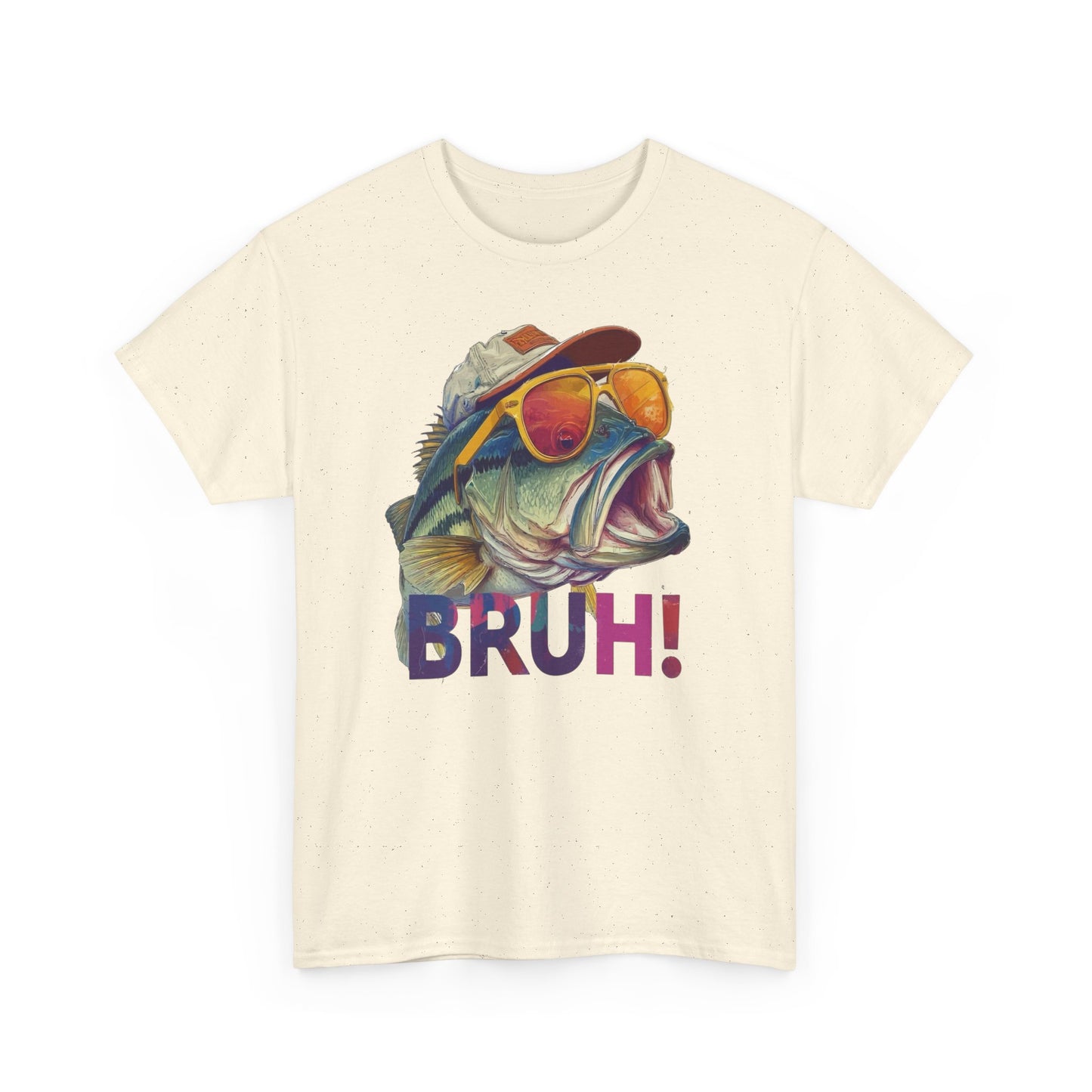 Bruh Fish Funny Graphic T Shirt Unisex Cotton Tee Gift NEW