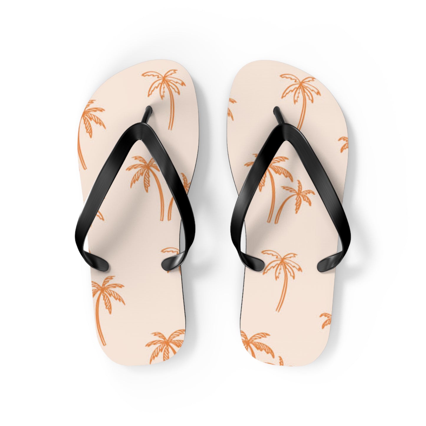 Orange Palm Trees Sandals Summer Flip Flops Slides BRAND NEW