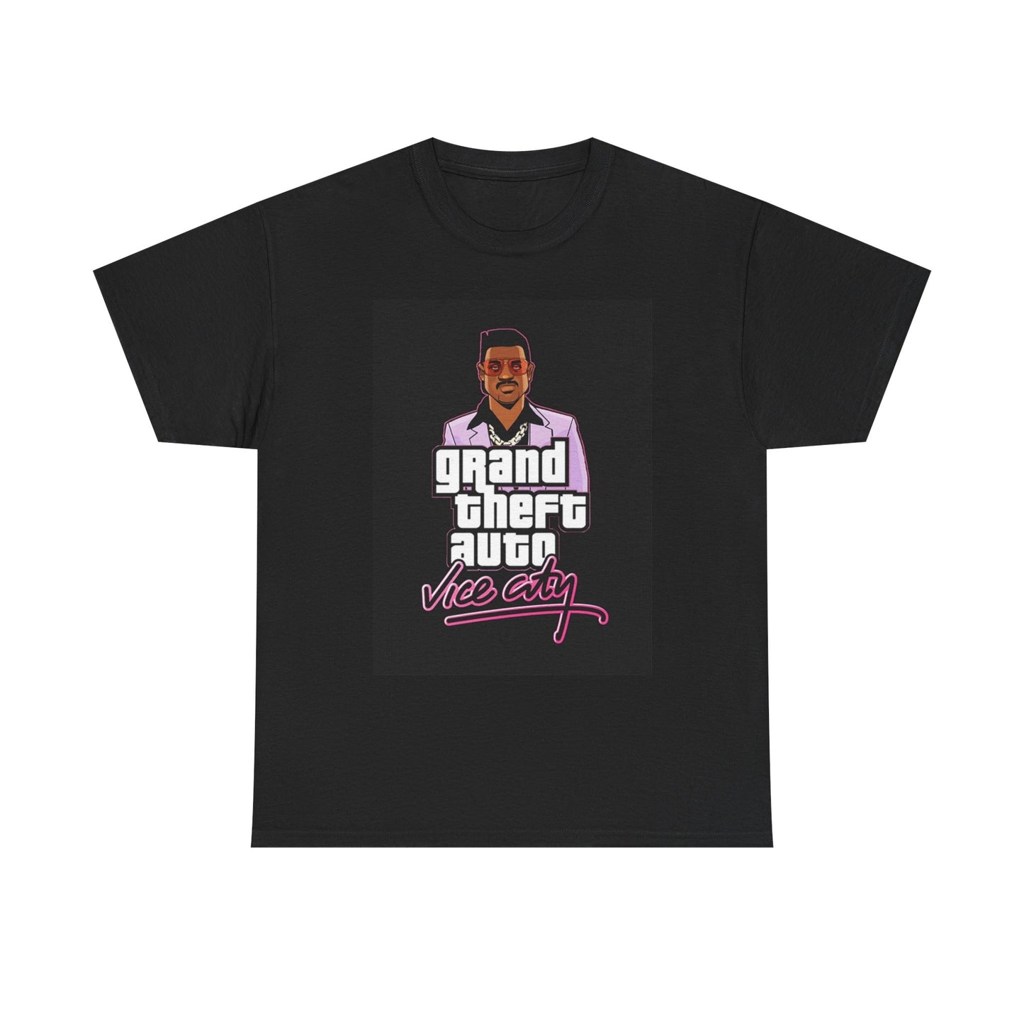 Grand Theft Auto Tshirt Vice City Retro Gaming Graphic Unisex Heavy Cotton Tee