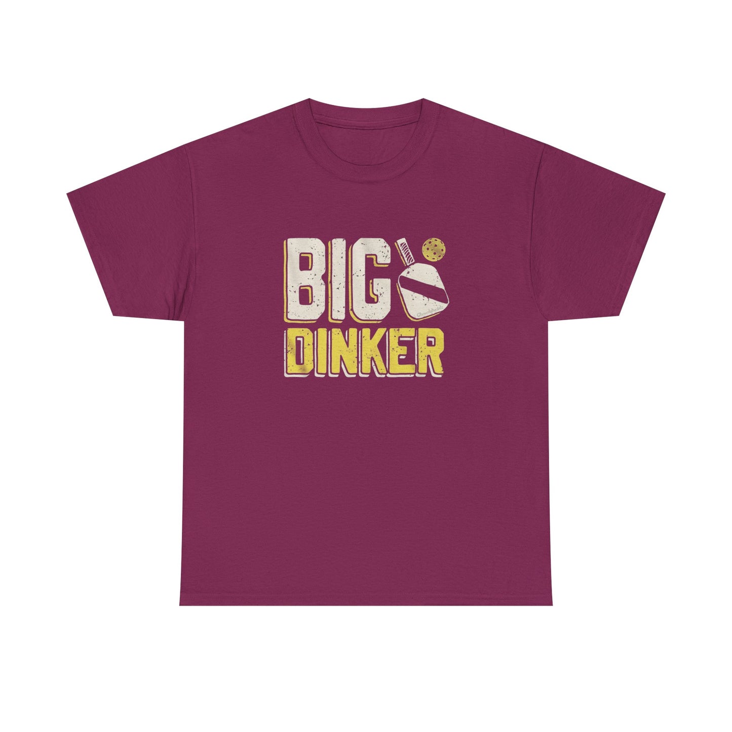 Big Dinker Pickle Ball Graphic T Shirt NEW Unisex Heavy Cotton Tee