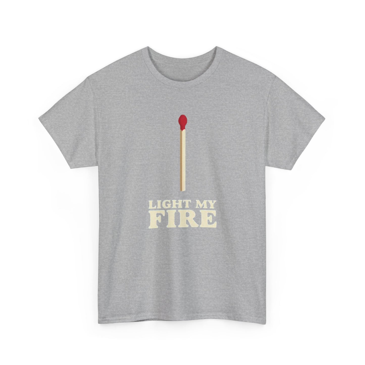 The Doors Tshirt Light My Fire Rock Retro Unisex Heavy Cotton Tee Vintage Funny