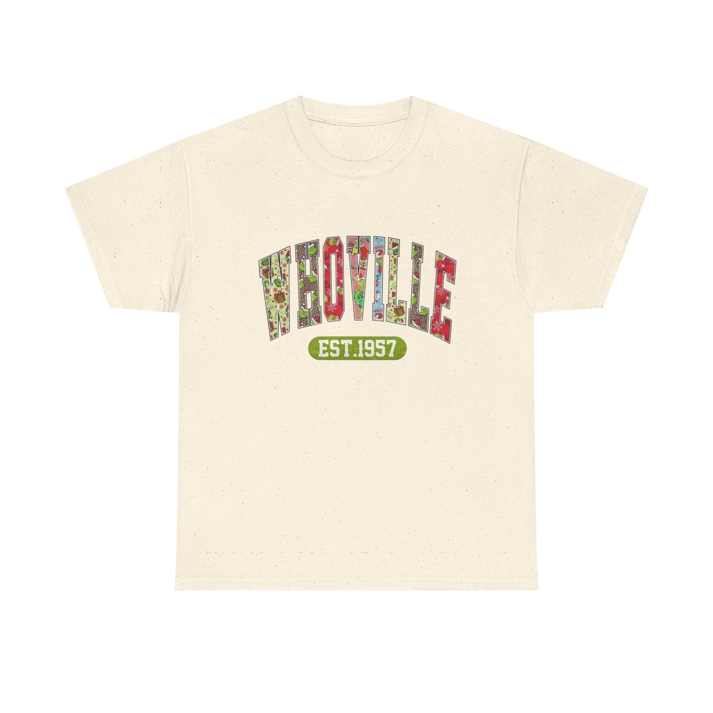 Whoville The Grinch Christmas Graphic T Shirt Unisex NEW Heavy Cotton Tee