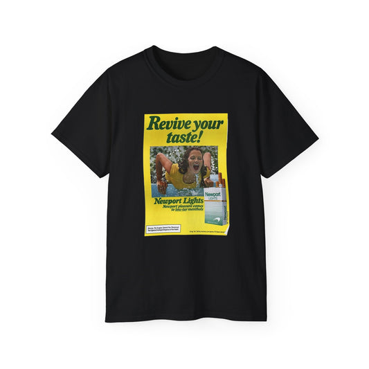Newport shirt vintage classic cigarette art California Ultra Cotton Tee retro