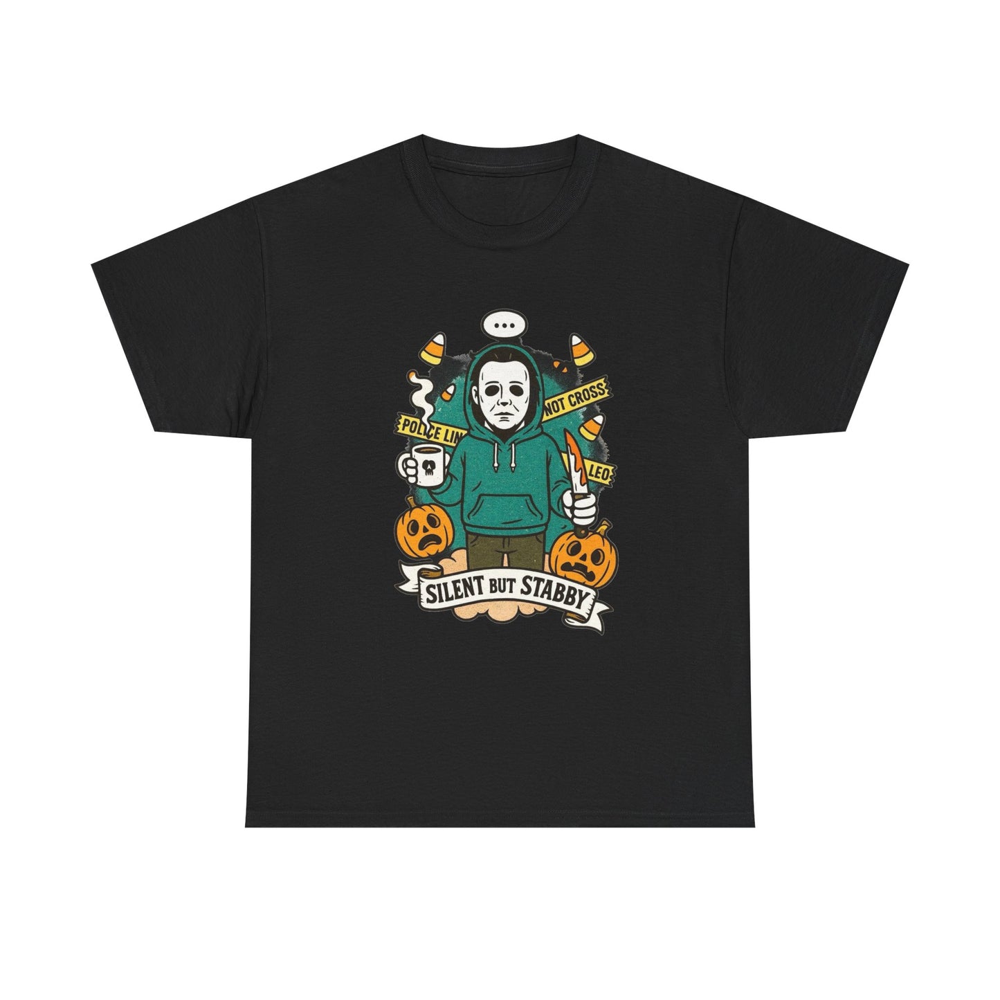 Silent But Stabby Graphic T Shirt NEW Unisex Heavy Cotton Tee