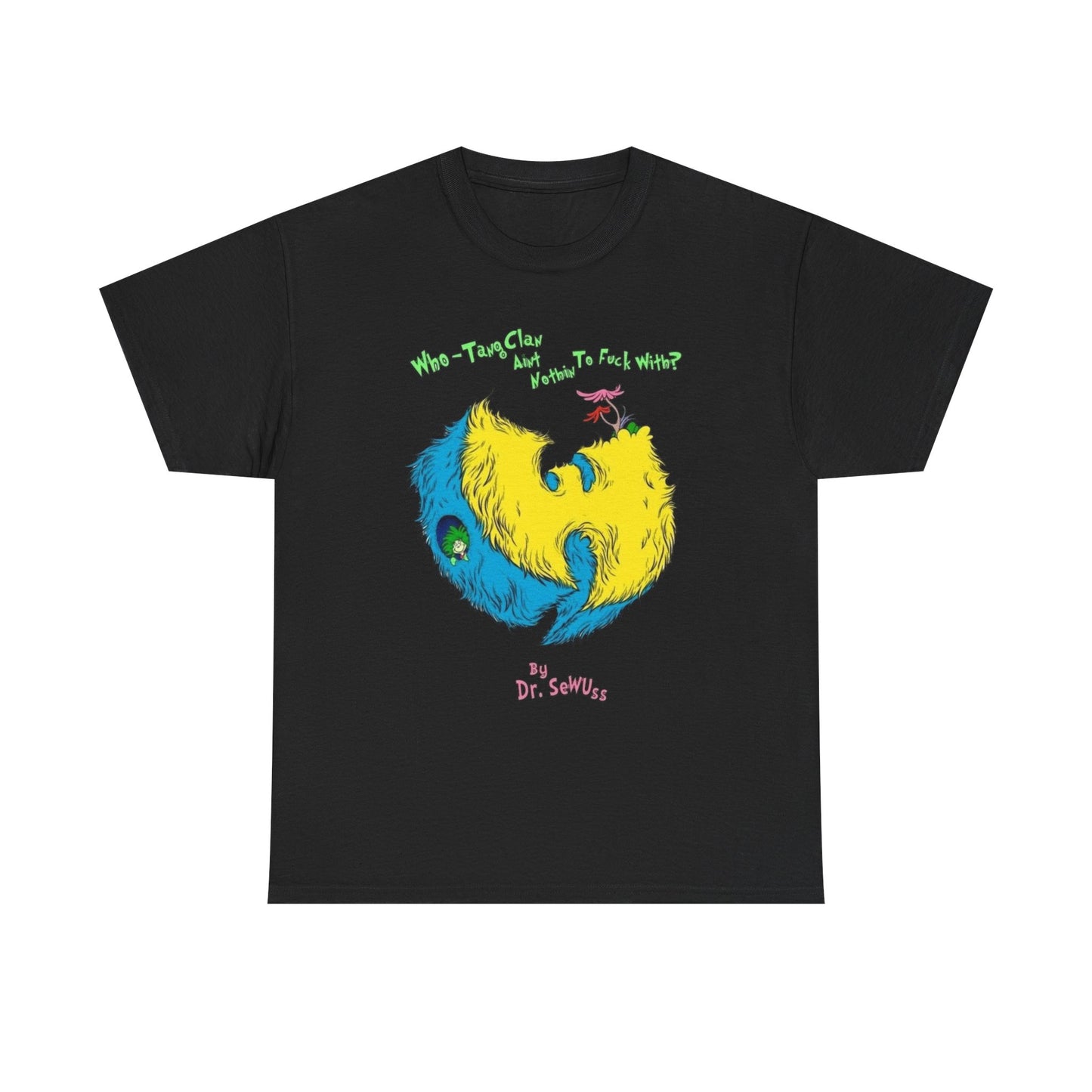 Wu Tang Vintage Cartoon Graphic T Shirt Unisex Heavy Cotton Tee Gift New
