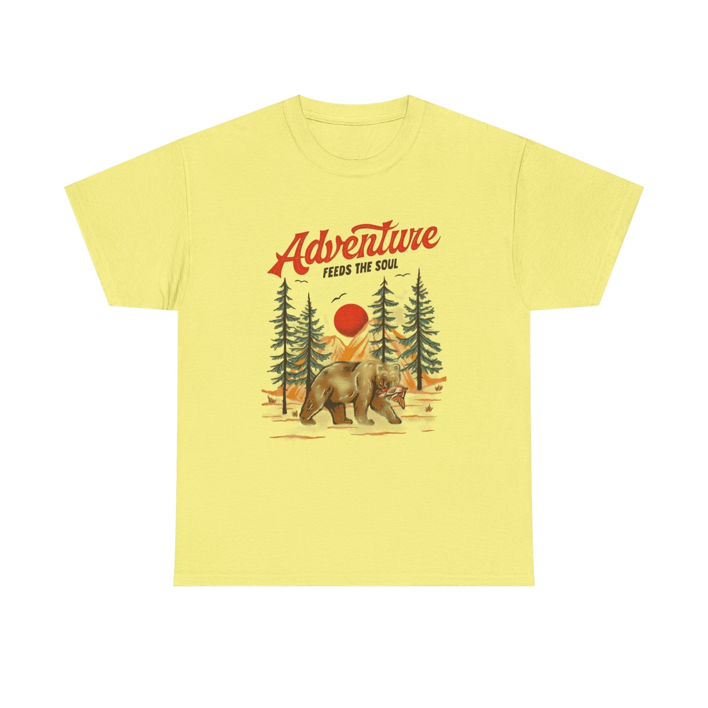 Adventure Feeds The Soul Graphic T Shirt Unisex Heavy Cotton Tee