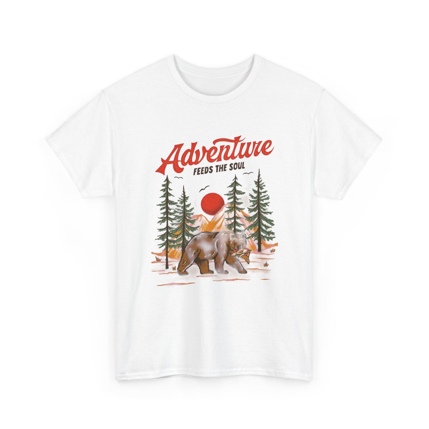Adventure Feeds The Soul Graphic T Shirt Unisex Heavy Cotton Tee