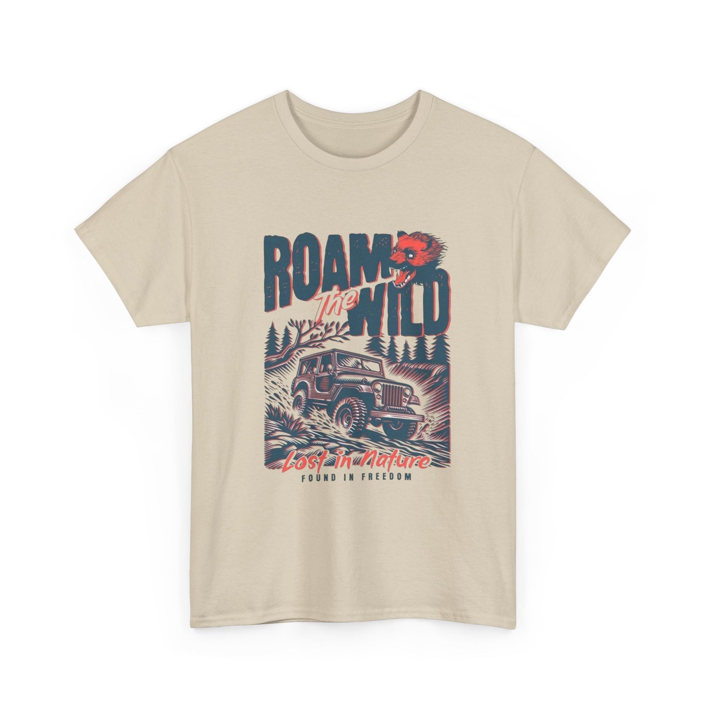 Roam The Wild Adventure Graphic T Shirt Unisex Heavy Cotton Tee