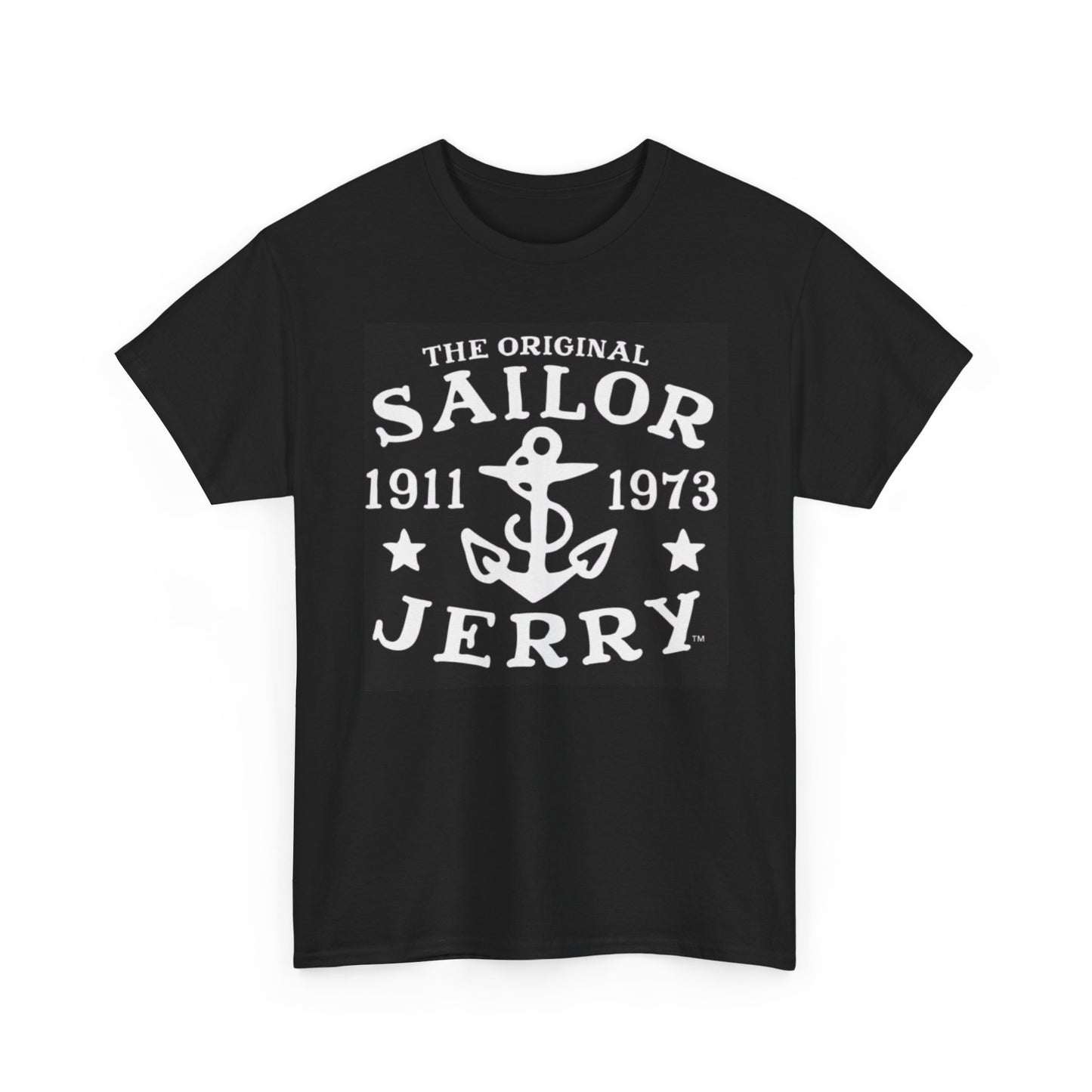 Sailor Jerry Graphic T Shirt Vintage Retro Apparel Heavy Cotton Tee Navy