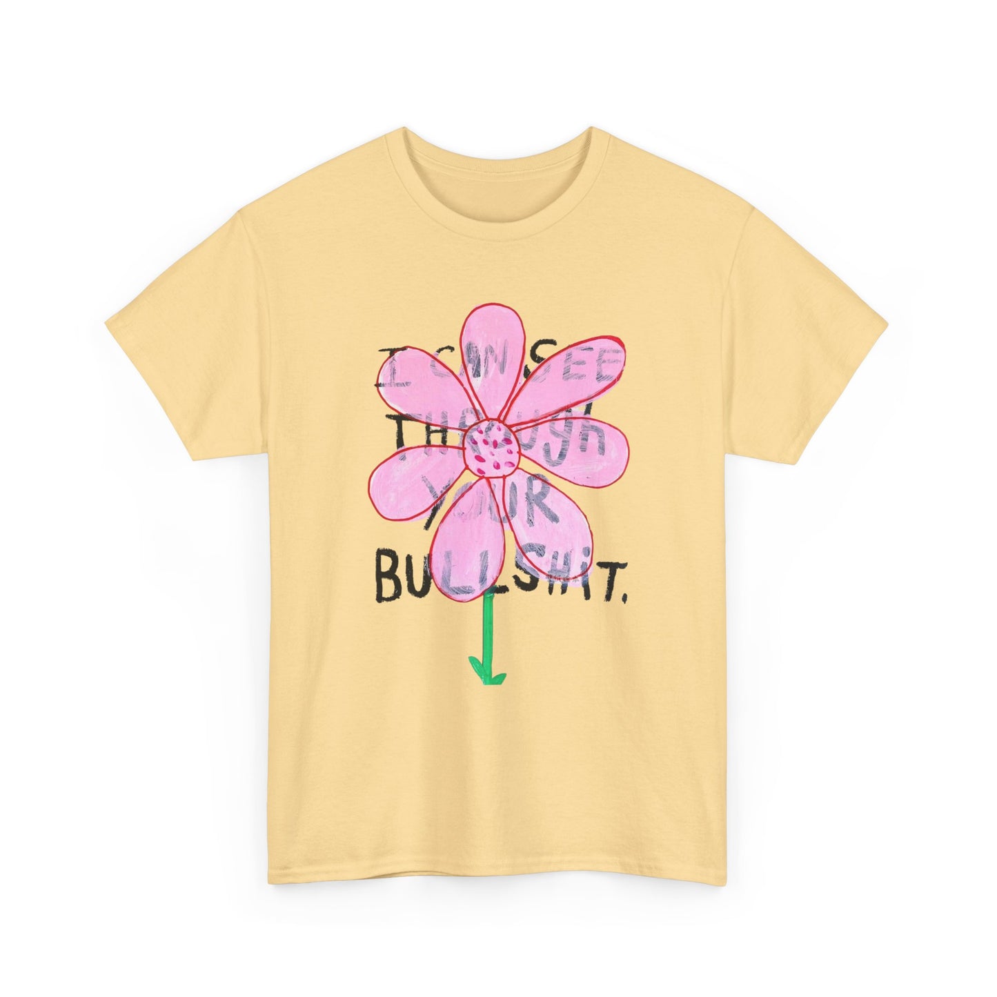 I Can See Through It Flowers Graphic T Shirt Unisex Heavy Cotton Gift Vintage