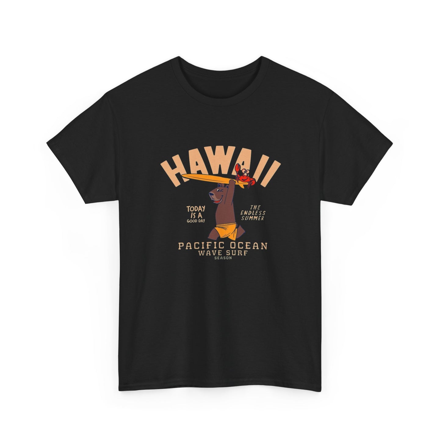 Hawaii Surfing Season Graphic T Shirt Unisex Heavy Cotton Tee Gift