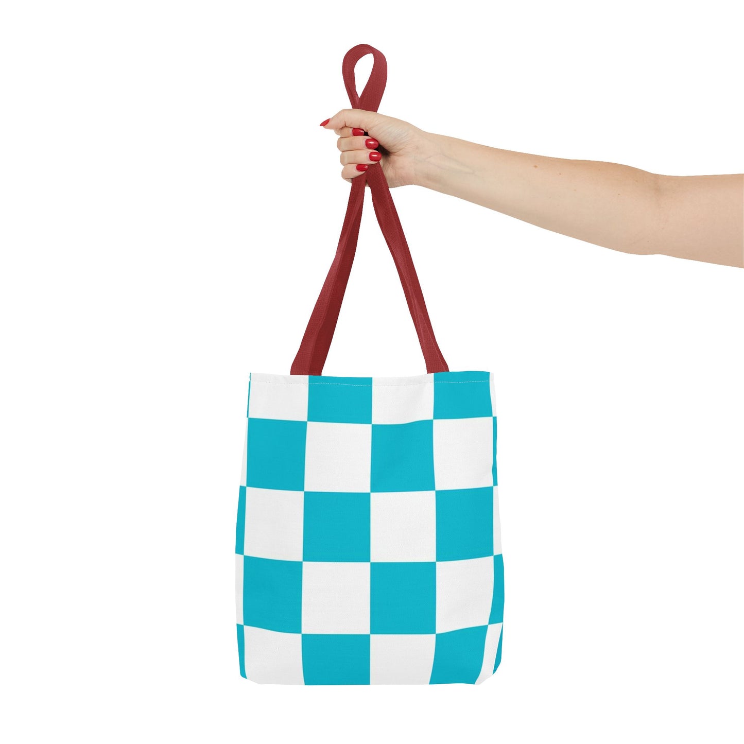 Turquoise Checkered BRAND NEW Purse - Pocketbook - Travel Tote BagTote Bag (AOP)