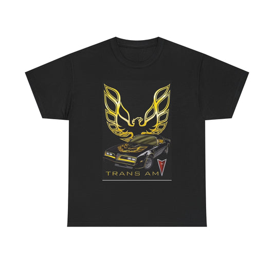 Trans Am Firebird Graphic T Shirt Vintage Muscle Car Unisex Heavy Cotton Tee