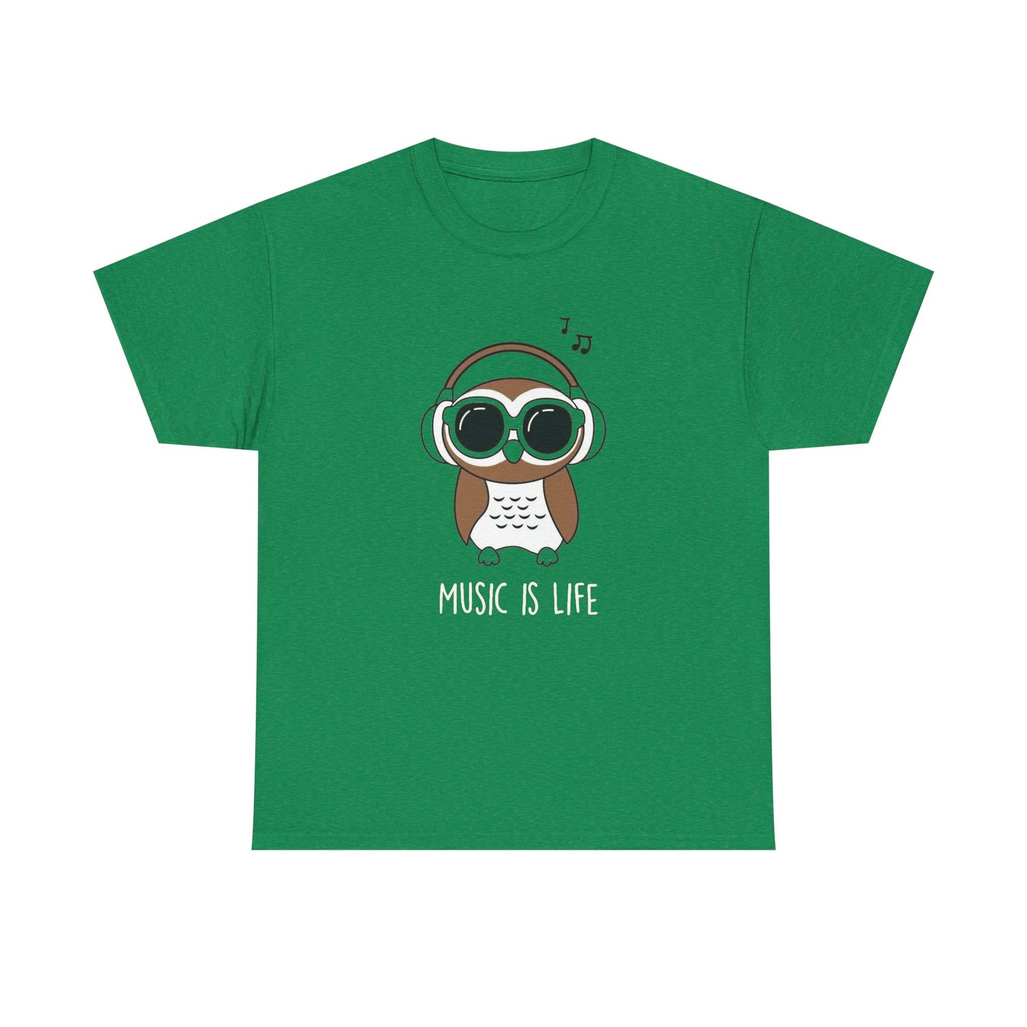 Music Is Life Graphic T Shirt Unisex Heavy Cotton Tee
