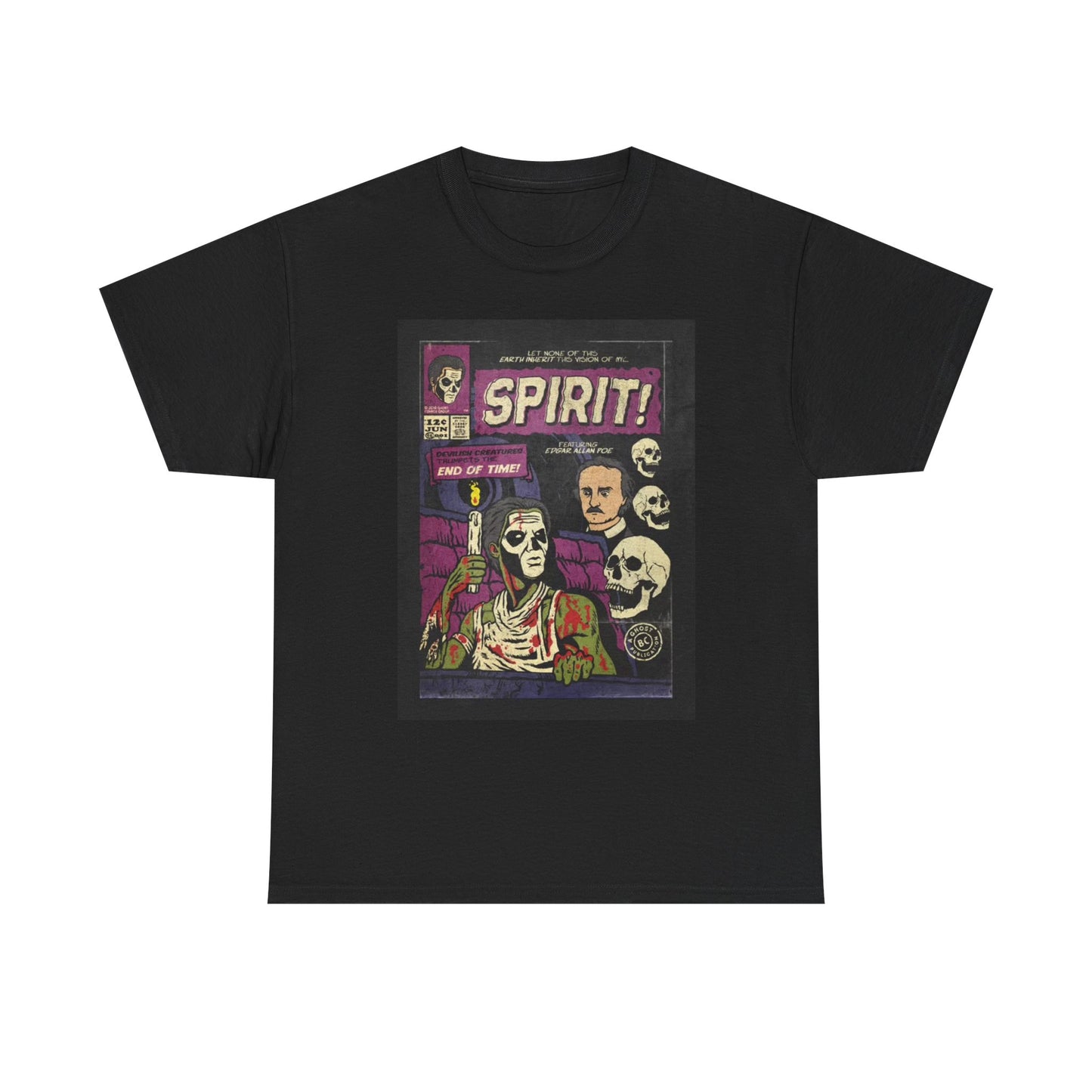Ghost T-shirt comic retro rock band the ghoul art Unisex Heavy Cotton Tee