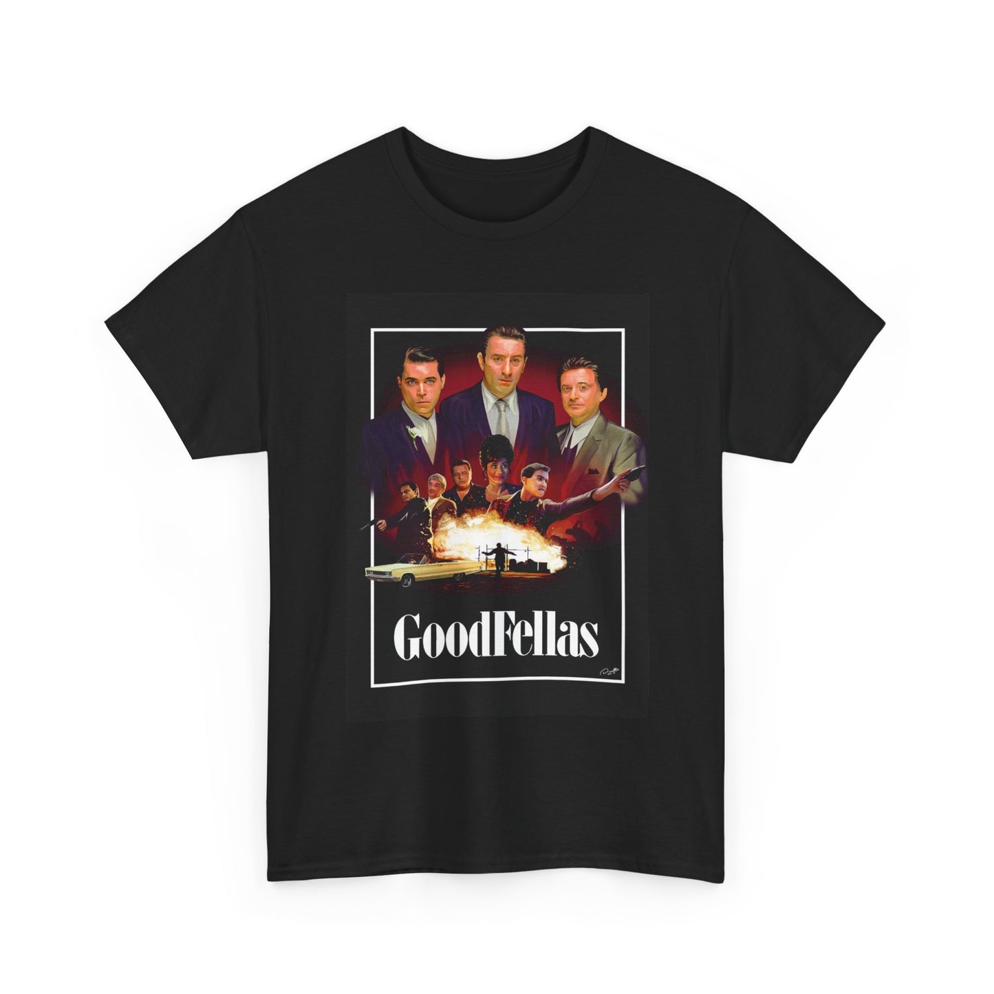 Goodfellas Movie Tshirt Poster Vintage New York Iconic Film Unisex Heavy Cotton
