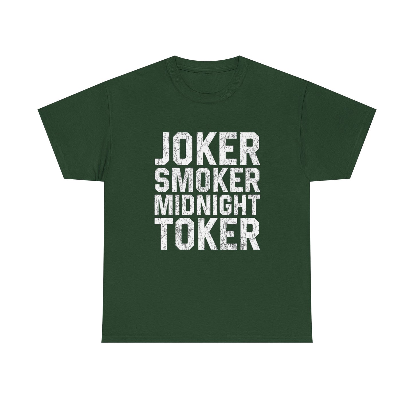 Joker Smoker Midnight Toker T Shirt Graphic Unisex Heavy Cotton Tee NEW GIFT