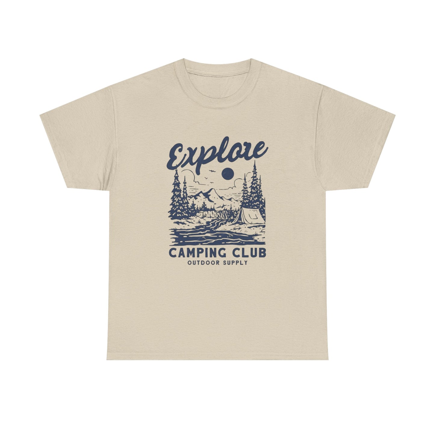 Explore Camping Club Graphic T Shirt Unisex Heavy Cotton Tee