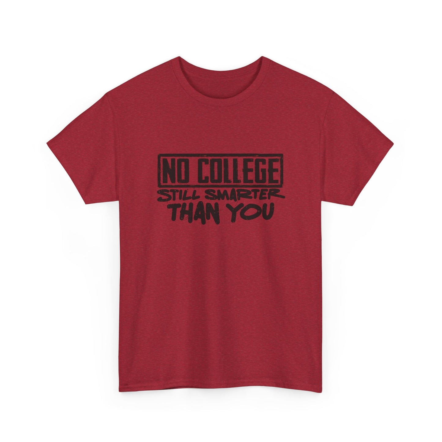 No College Still Smarter Than You Graphic T Shirt Unisex Heavy Cotton Tee
