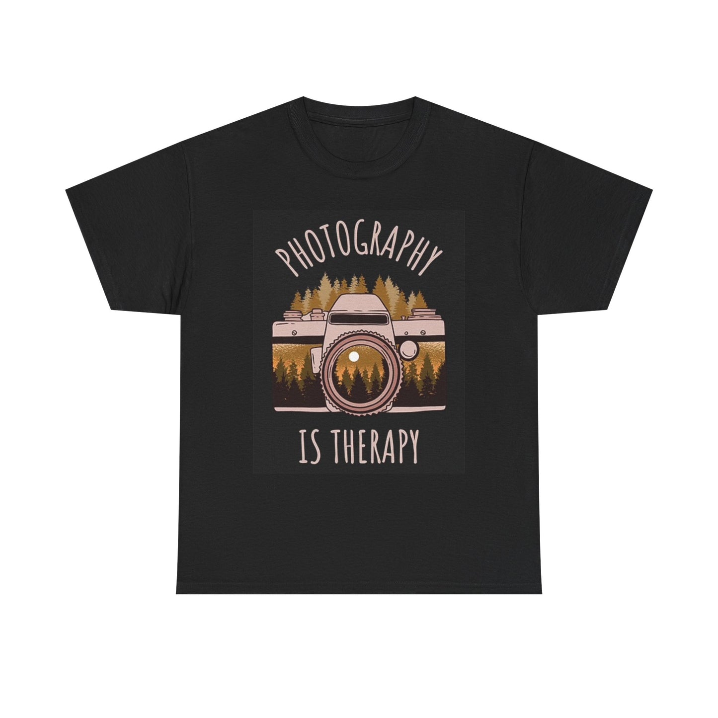 Photography Is My therapy Graphic T Shirt Unisex Heavy Cotton Tee