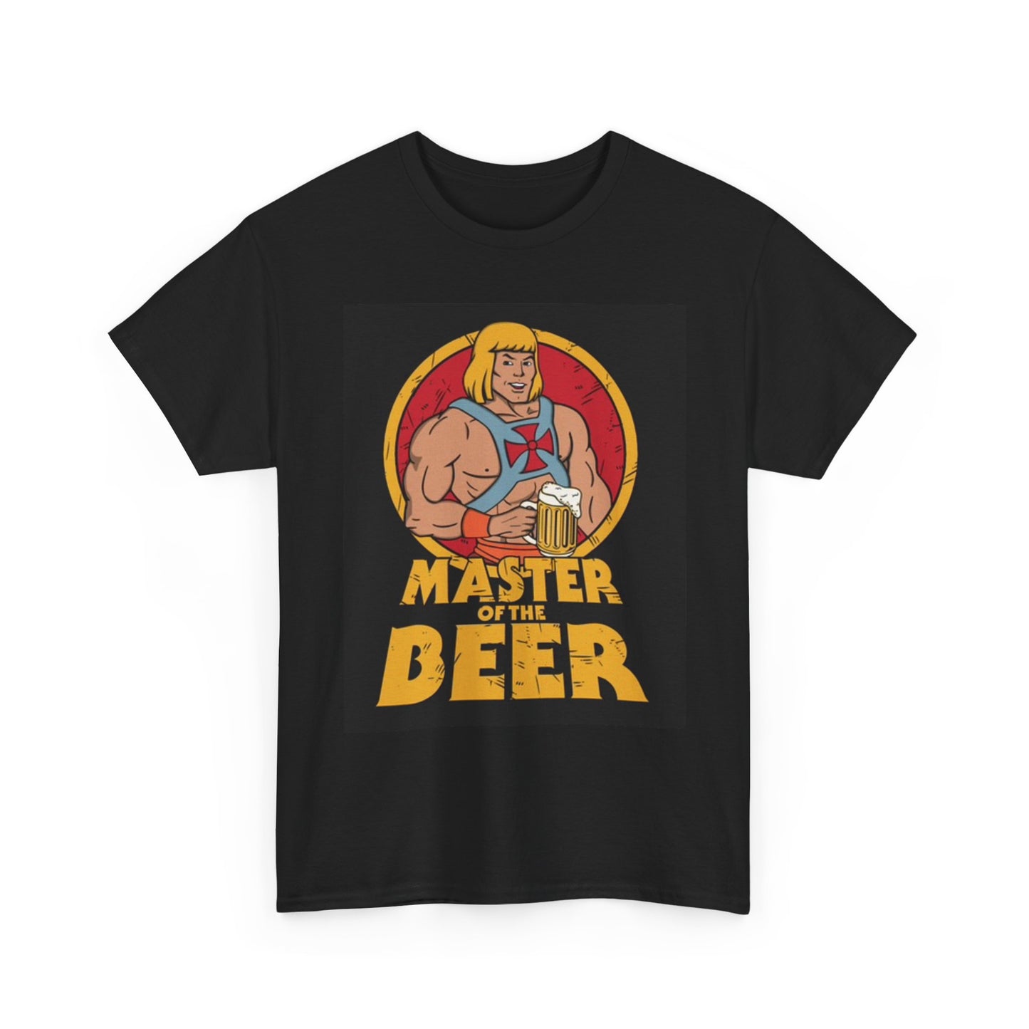 Master Of The Universe Beer T Shirt Funny Retro Cartoon Unisex Heavy Cotton Tee