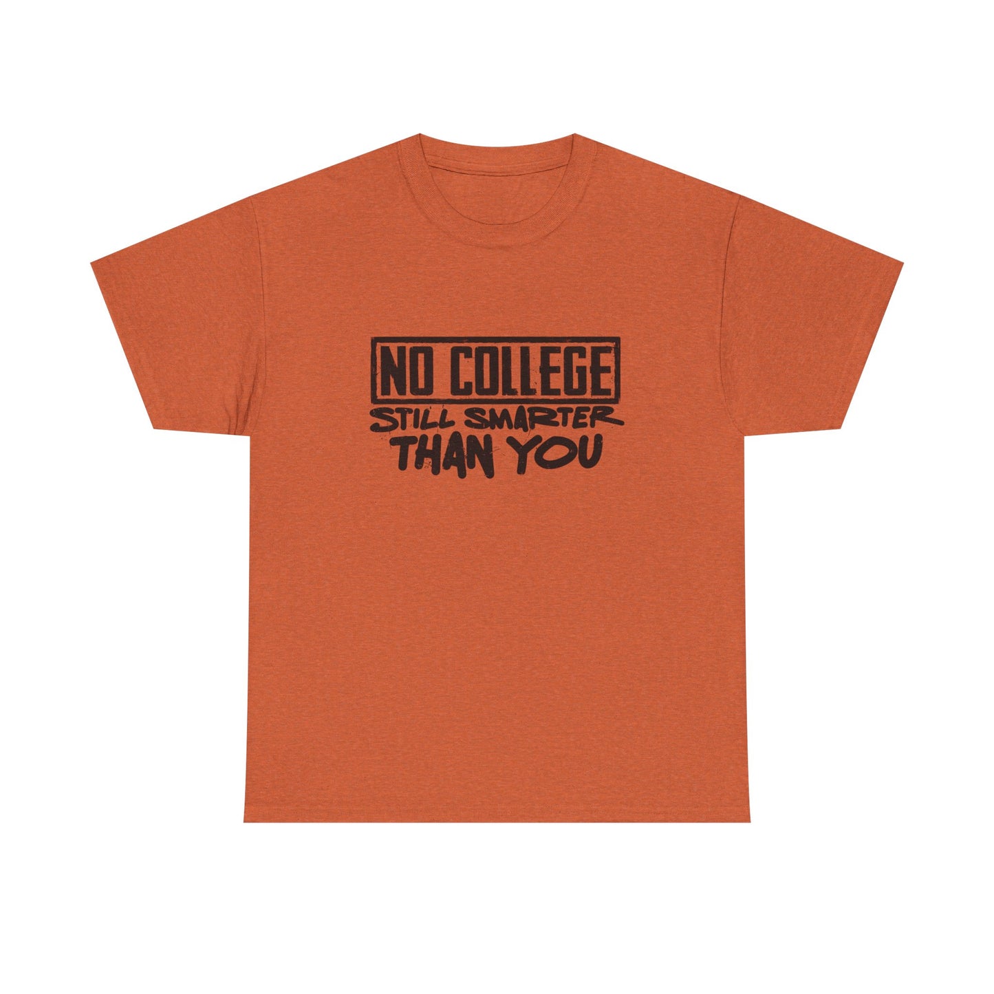 No College Still Smarter Than You Graphic T Shirt Unisex Heavy Cotton Tee