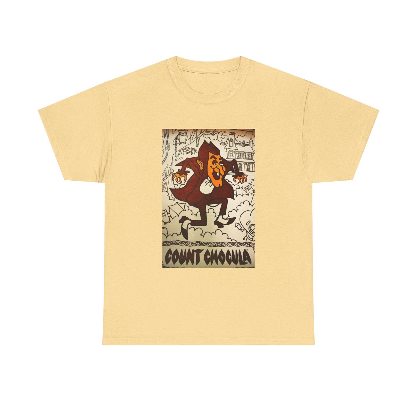 Count Chocula Tshirt Retro Cereal Ad Vintage Poster Unisex Heavy Cotton Tee