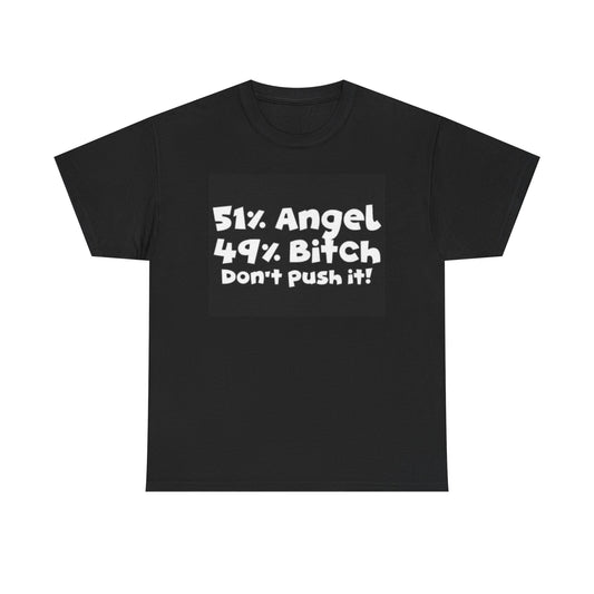 Angel Hilarious Graphic T Shirt Dad Jokes Gift Unisex Heavy Cotton Tee