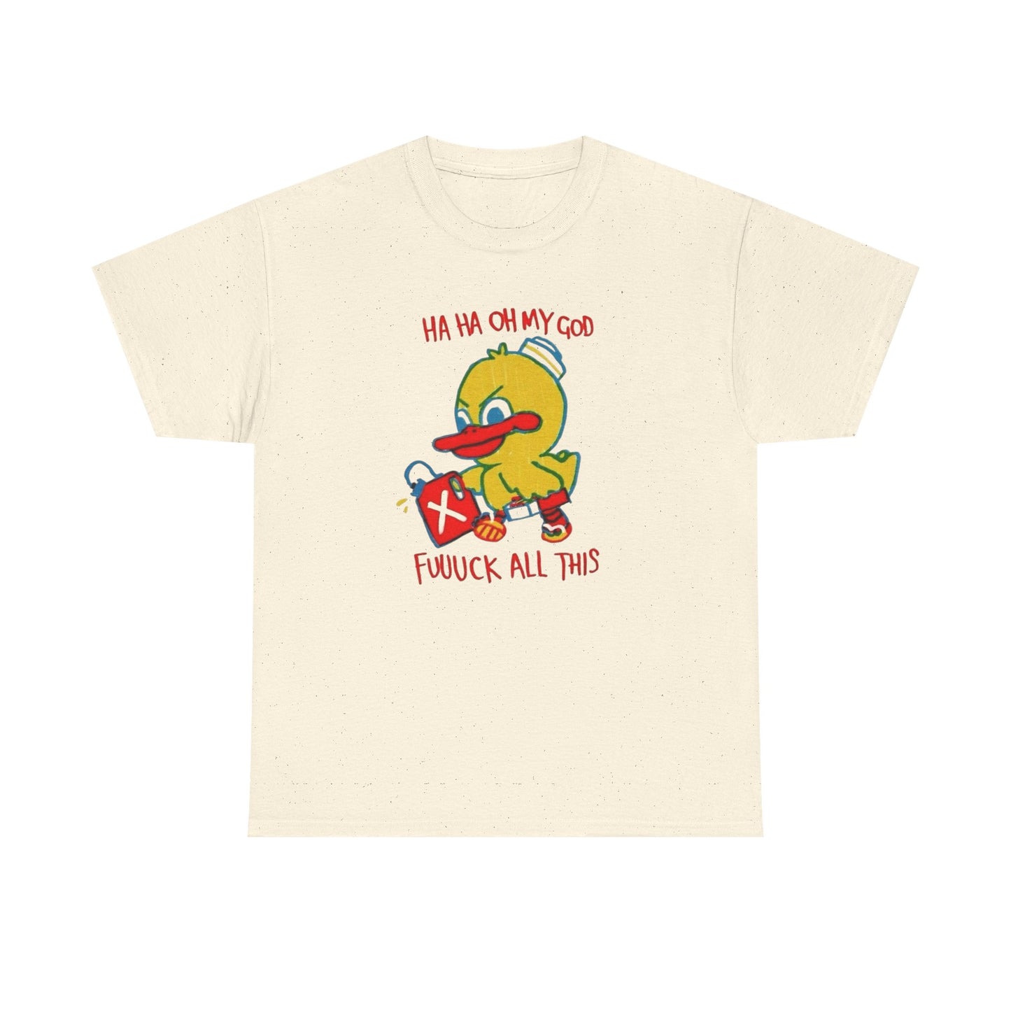 Ha Ha Funny Duck Graphic T-Shirt Unisex Heavy Cotton Tee Gift