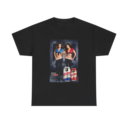 Tecate Beer Poster Shirt Retro Ad Bikini Models Boxing Unisex Heavy Cotton Tee