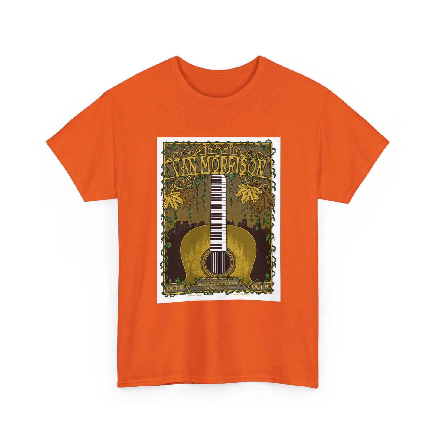Van Morrison Tshirt Classic Rock Merch Graphic Retro Unisex Heavy Cotton Tee