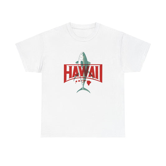 Hawaii Fishing Graphic T Shirt NEW ADULT Unisex Heavy Cotton Tee