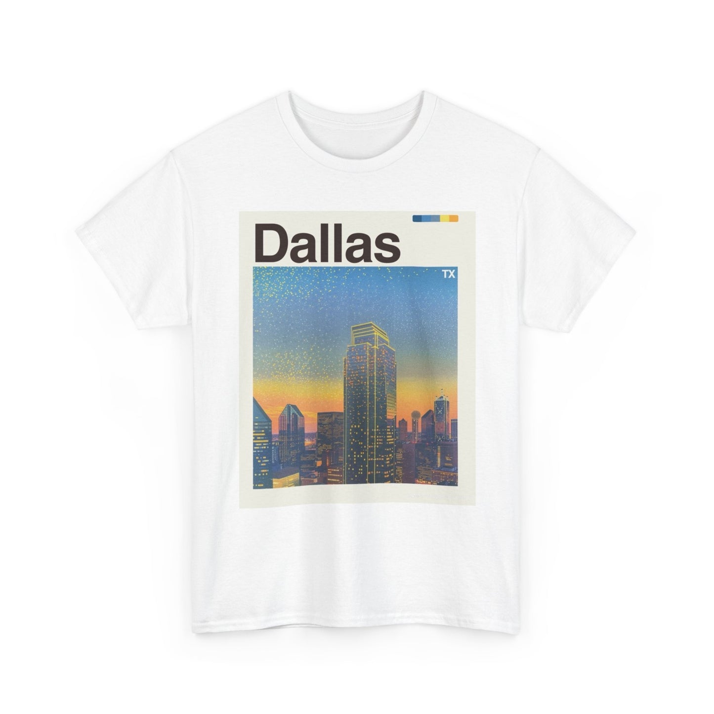 Dallas Skyline Graphic T Shirt Cotton Tee Apparel New