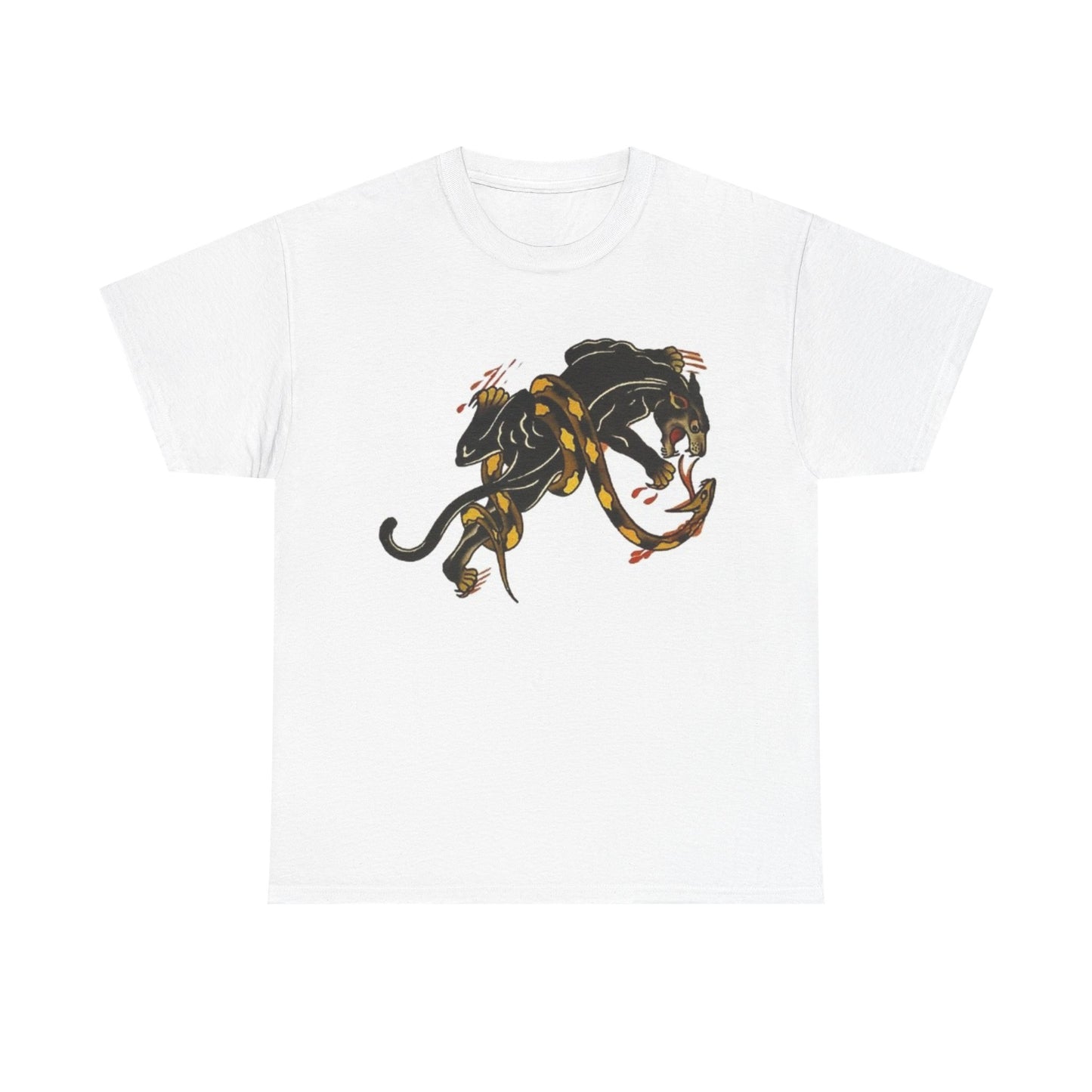 Sailor Jerry T-shirt vintage tattoo art panther navy rum Unisex Heavy Cotton Tee