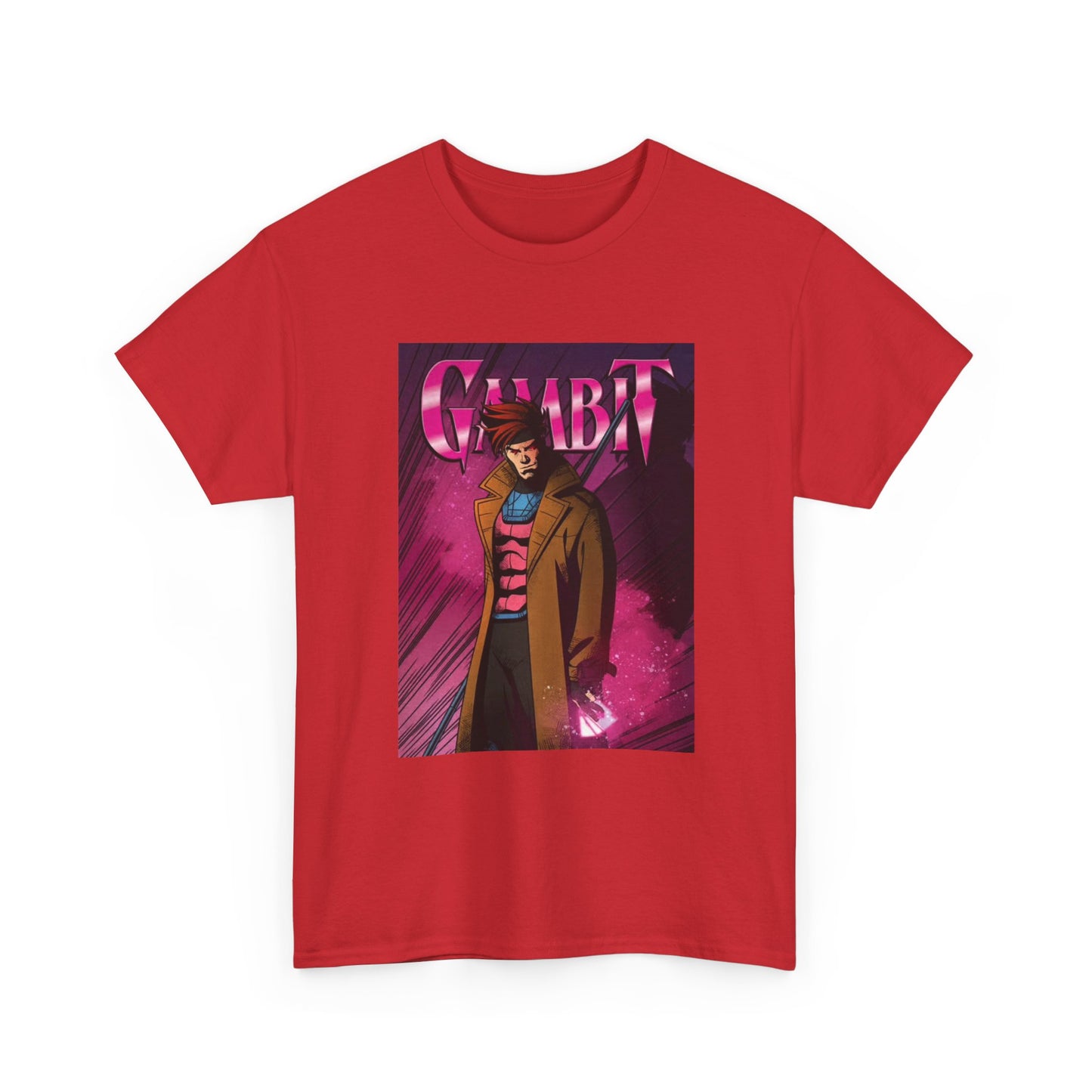 Gambit Tshirt Vintage Anime Cartoon Graphic Neon Unisex Heavy Cotton Tee