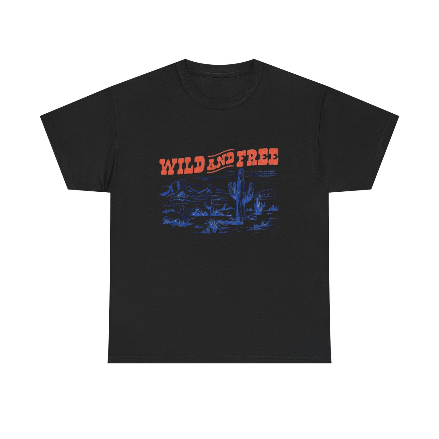 Wild And Free Western Graphic T Shirt Unisex Heavy Cotton Tee