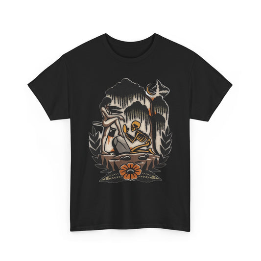Praying For Women Funny Mystical Forest Moon Goddess Graphic T-Shirt Men's Tee