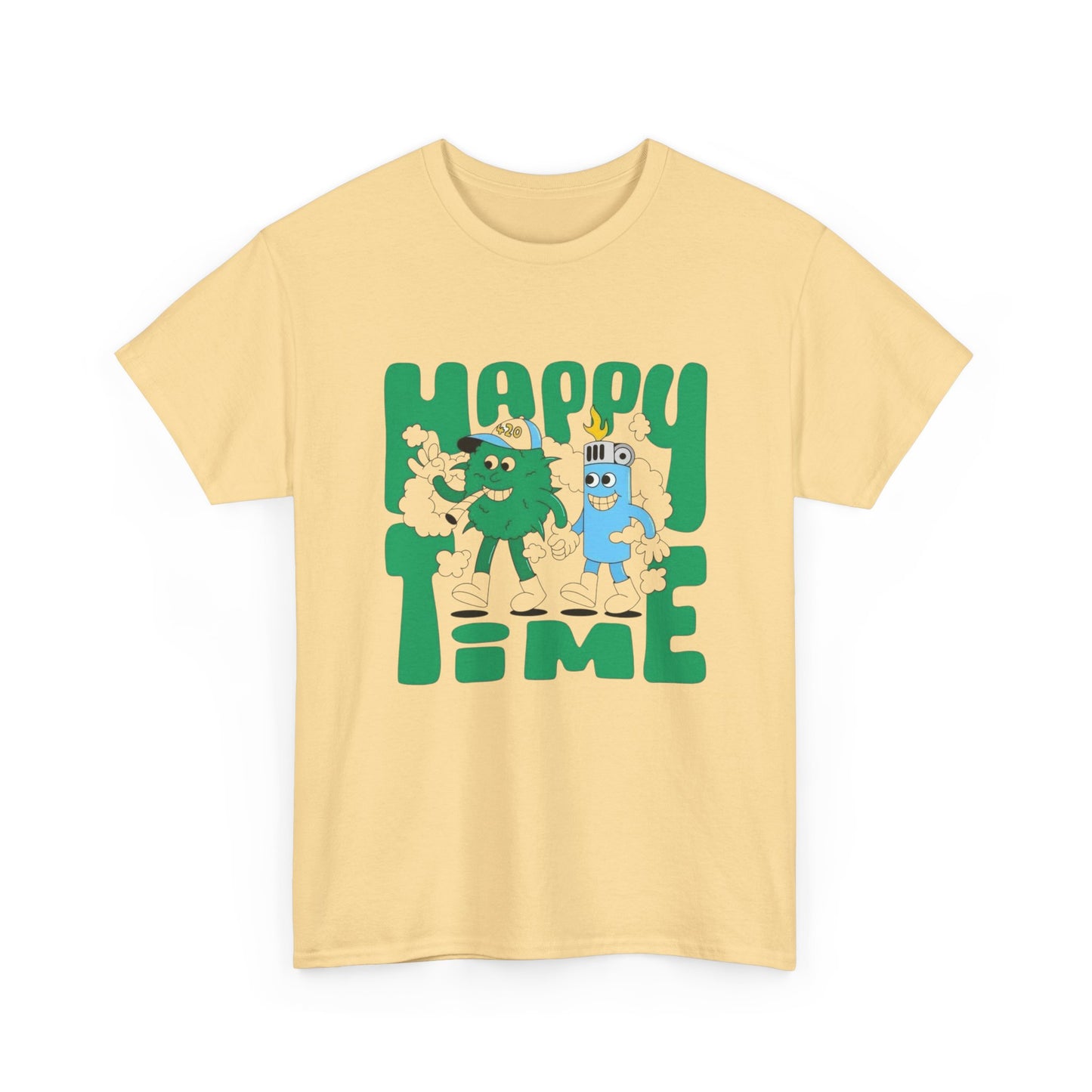 Happy Time Best Buds Graphic T Shirt Unisex Heavy Cotton Tee Gift