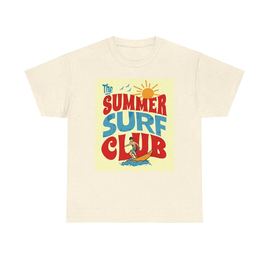 Summer Surf Club Graphic T Shirt Retro Unisex Heavy Cotton Tee