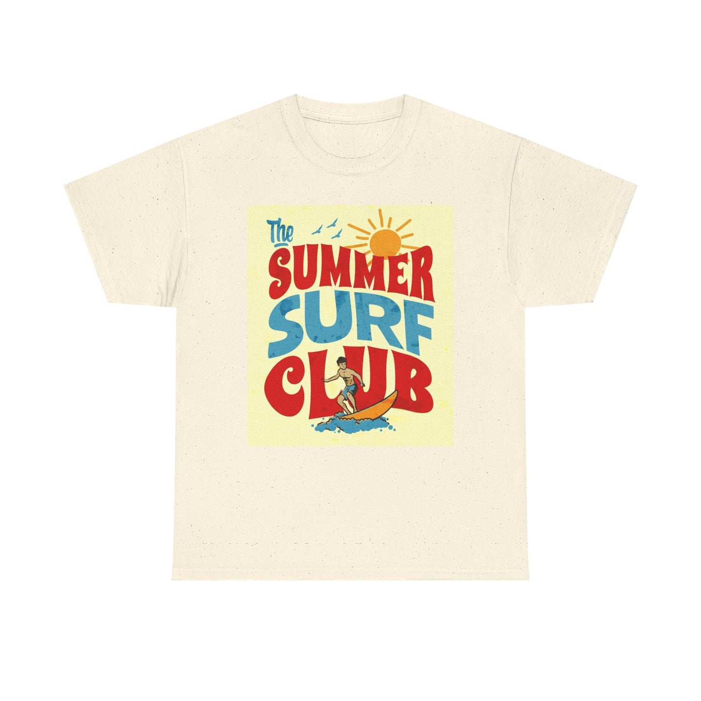 Summer Surf Club Graphic T Shirt Retro Unisex Heavy Cotton Tee