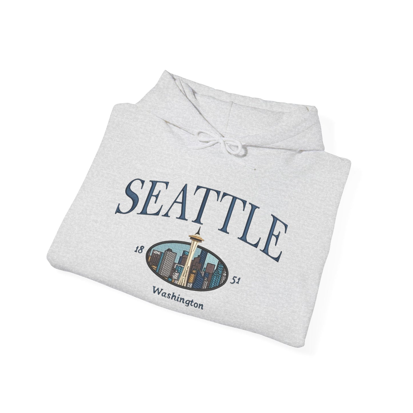 Seattle Washington Graphic Hoodie Heavy Blend Sweatshirt NEW