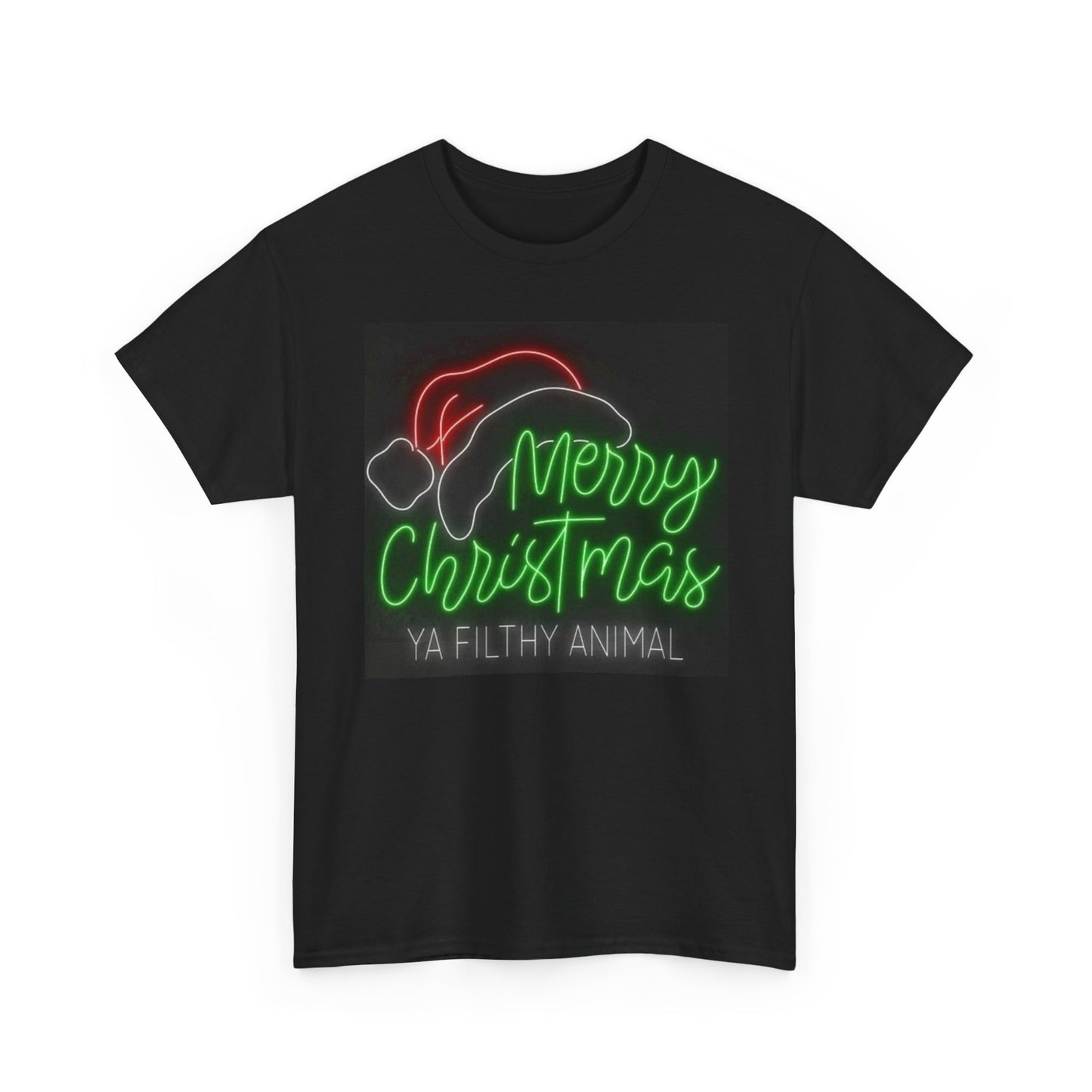 Merry Christmas YA FILTHY ANIMAL T Shirt Funny Holidays Unisex Heavy Cotton Tee