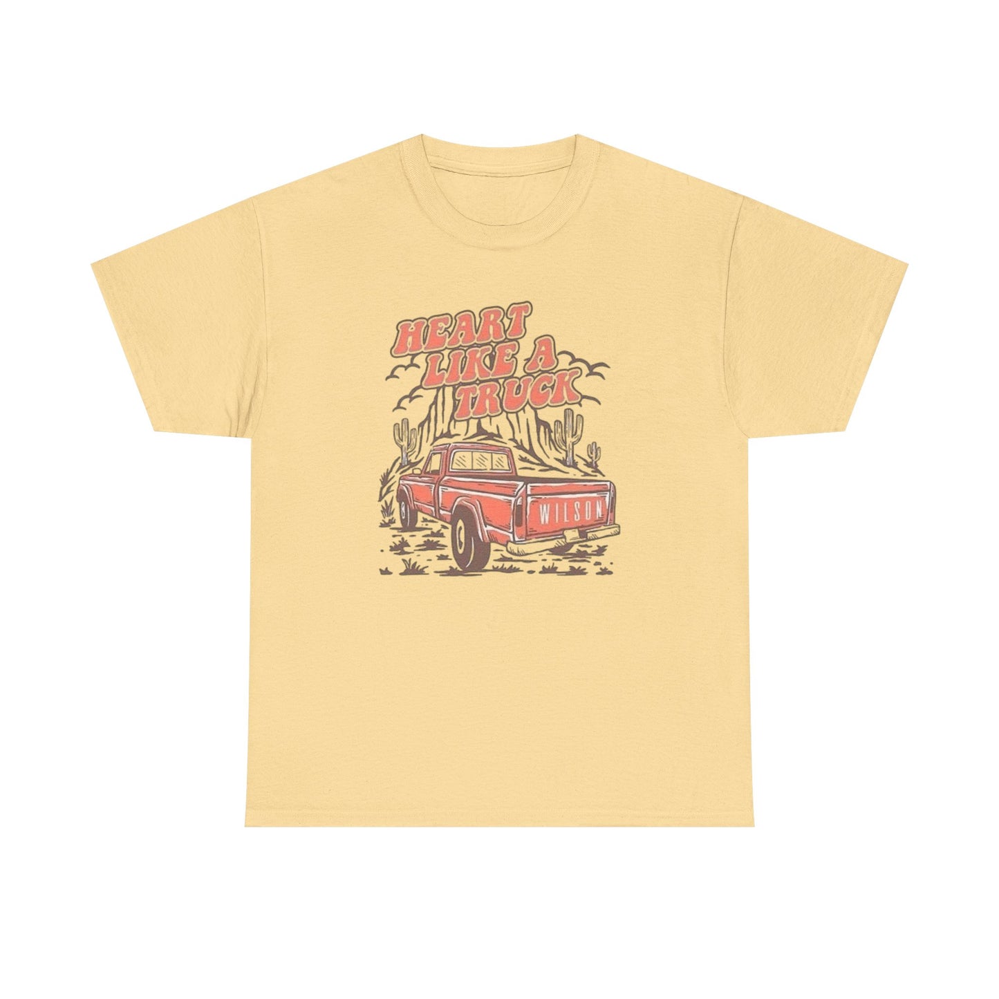 Heart Like A Truck Graphic T Shirt Unisex Heavy Cotton Tee