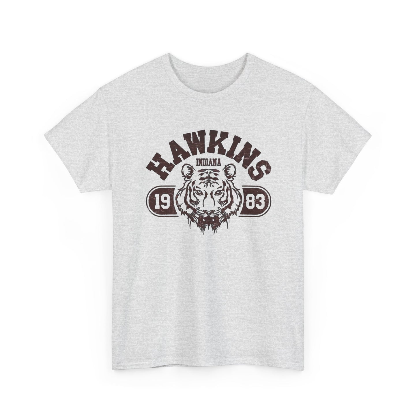 Hawkins Indiana Retro TV Graphic T Shirt Unisex Heavy Cotton Tee