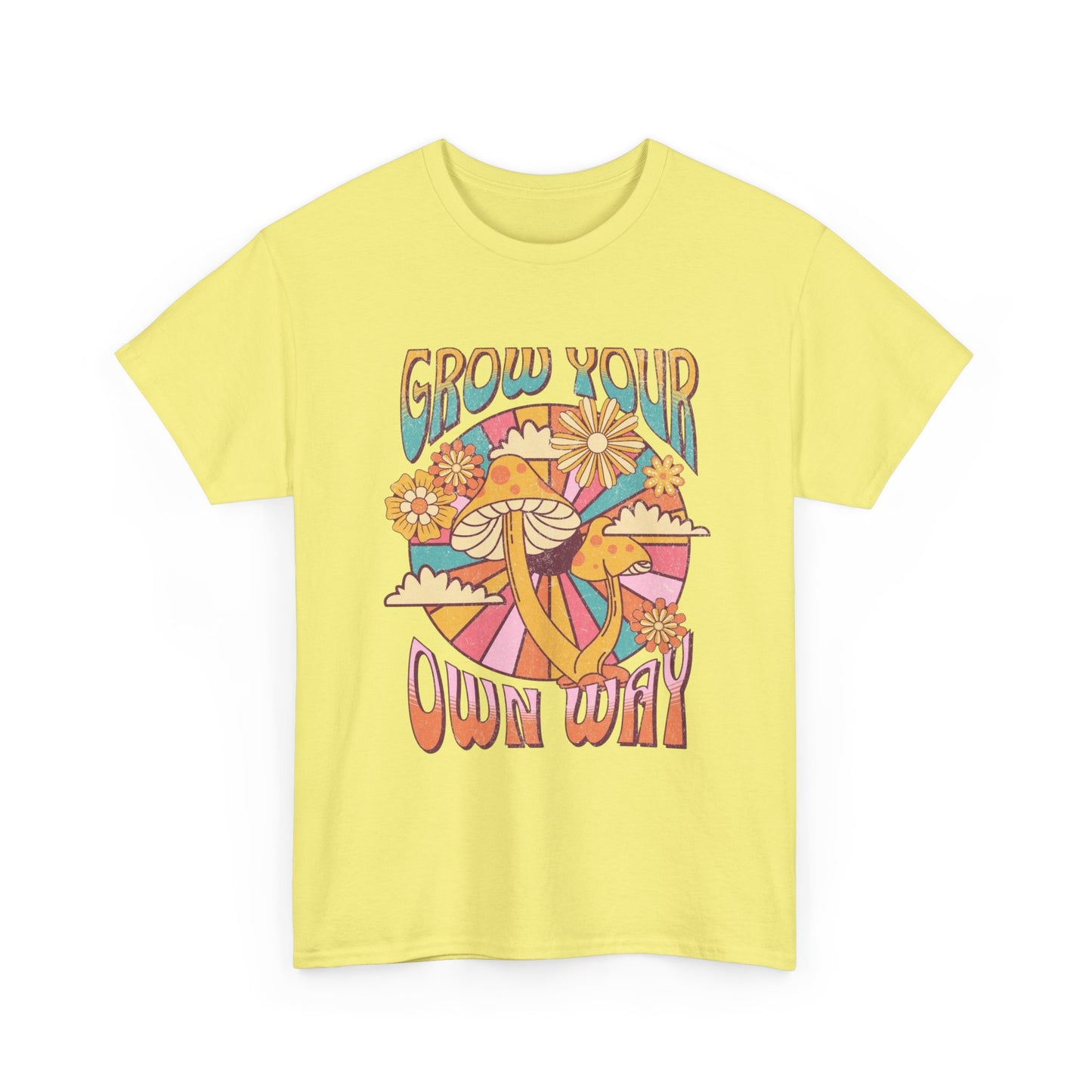 Grow Your Own Way Mushrooms Graphic T Shirt NEW ADULT TEE